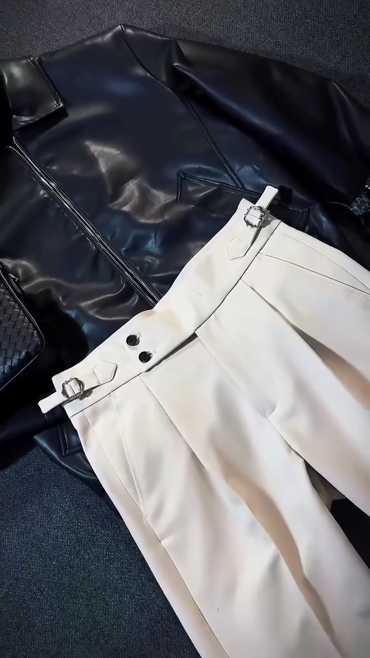 Urban Luxe Men’s Leather Jacket Outfit Set – Power Dressing Redefined