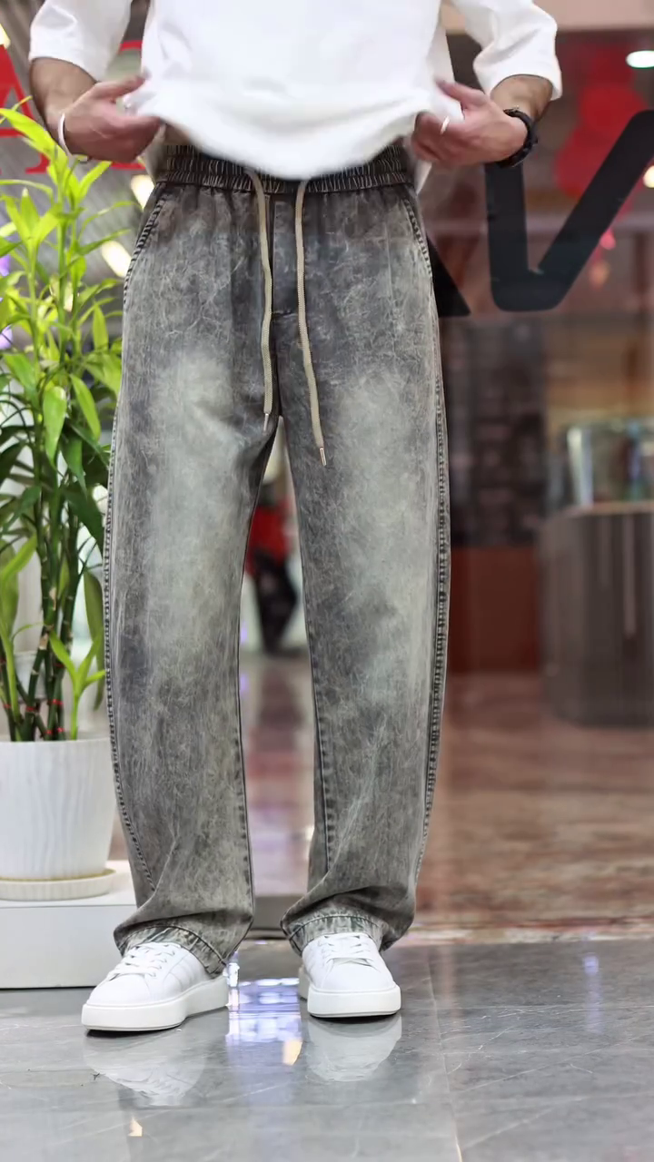 🖤 Urban Relaxed Fit Acid-Wash Denim Pants – Street Comfort Meets Style 🖤