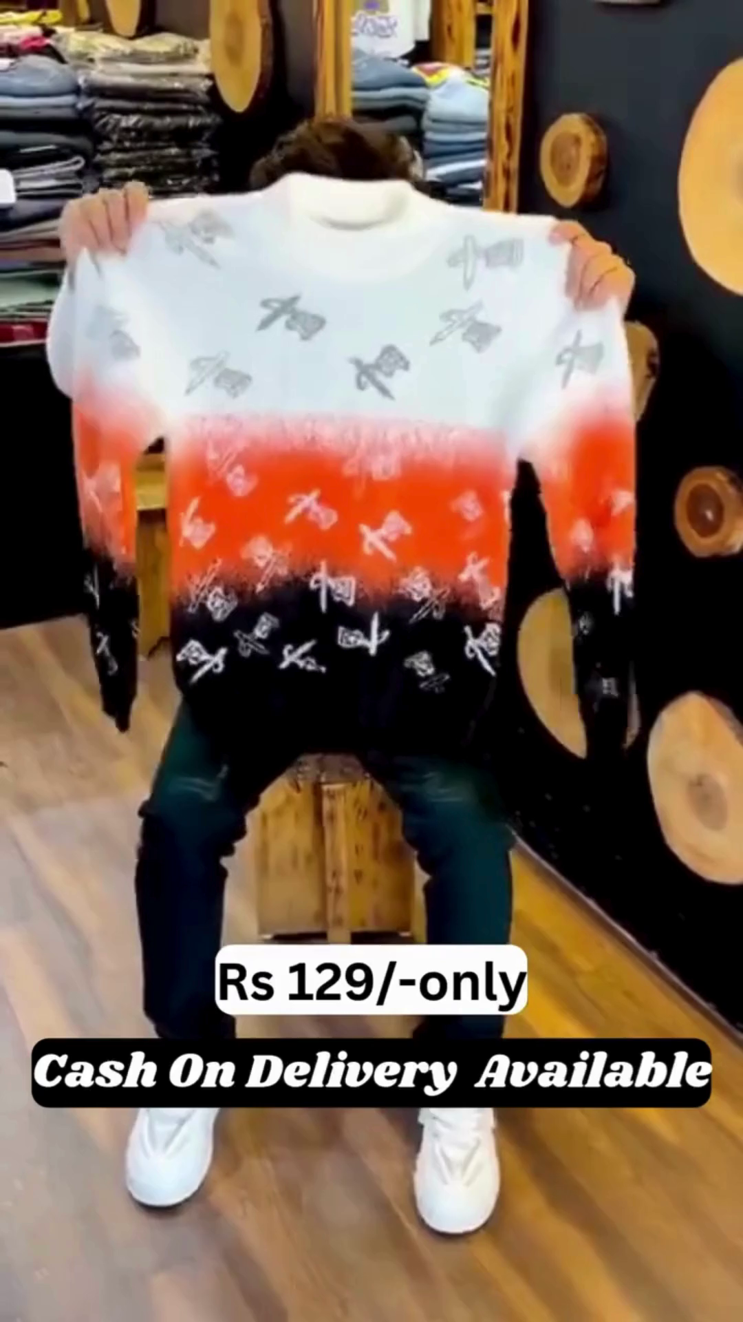 Classic Checker Panel Winter Sweater – Warm • Stylish • Budget Friendly