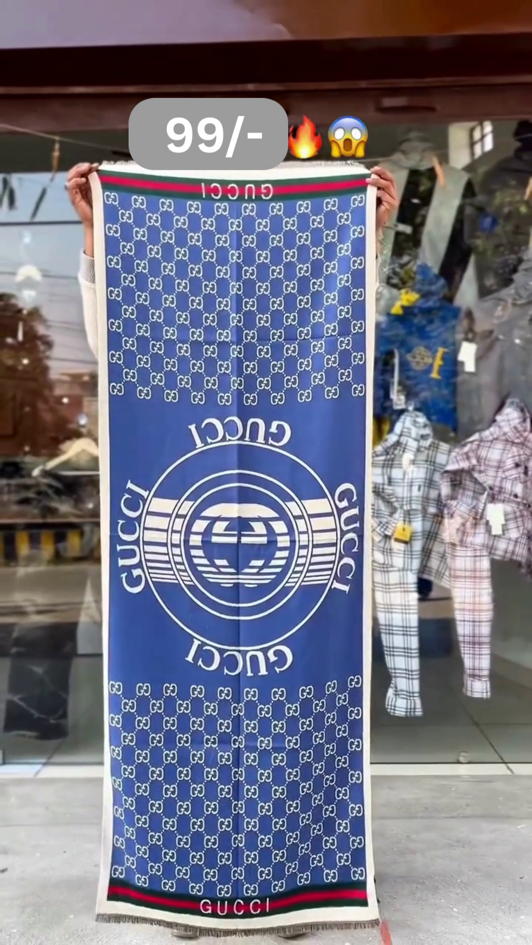 Luxury Monogram Print Winter Stole