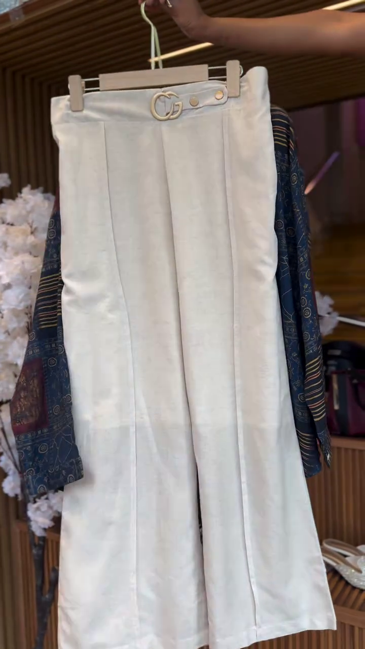 Indigo Patchwork Elegance – Women’s Printed Shirt Co-Ord Set