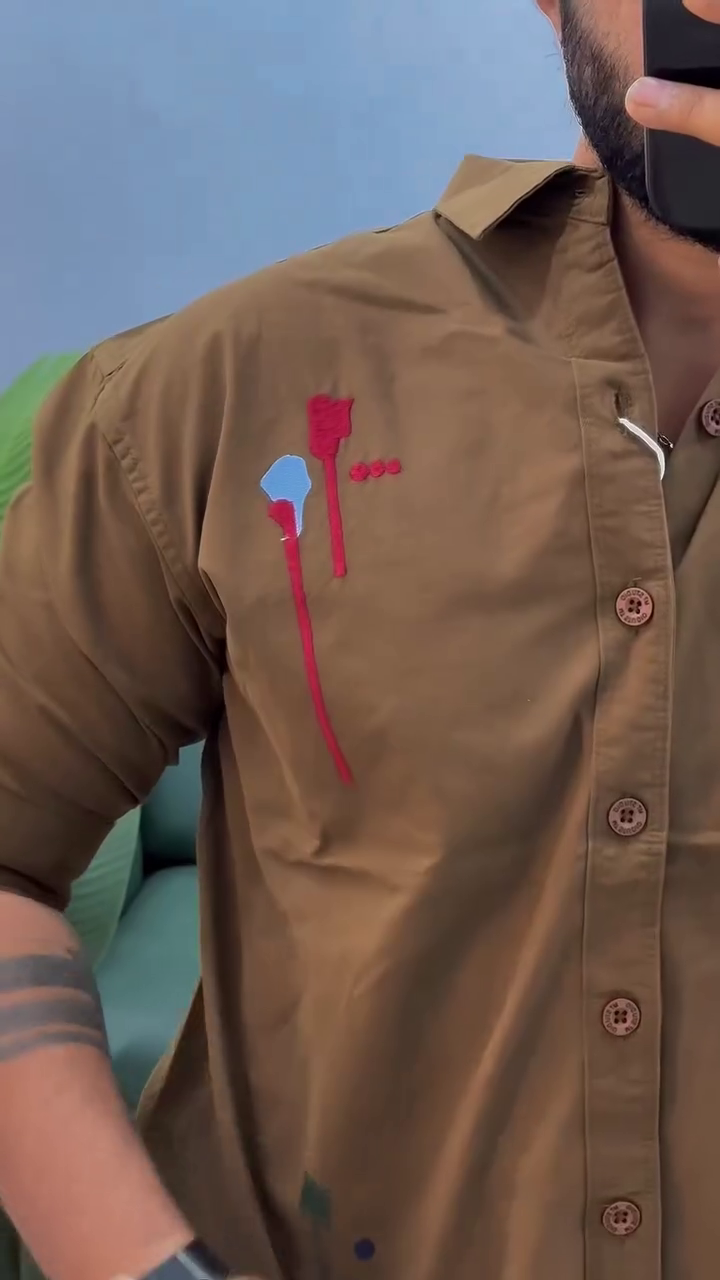 Paint Drop Street-Art Casual Shirt for Men