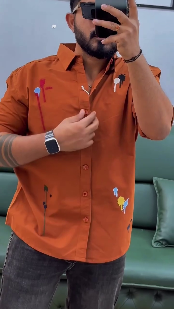 Paint Drop Street-Art Casual Shirt for Men