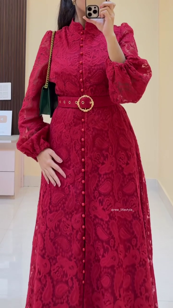 Elegant White Lace Button-Down Dress