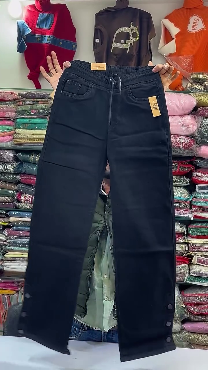 Edgy Grey Acid Wash Wide-Leg Jeans with Stud Detailing