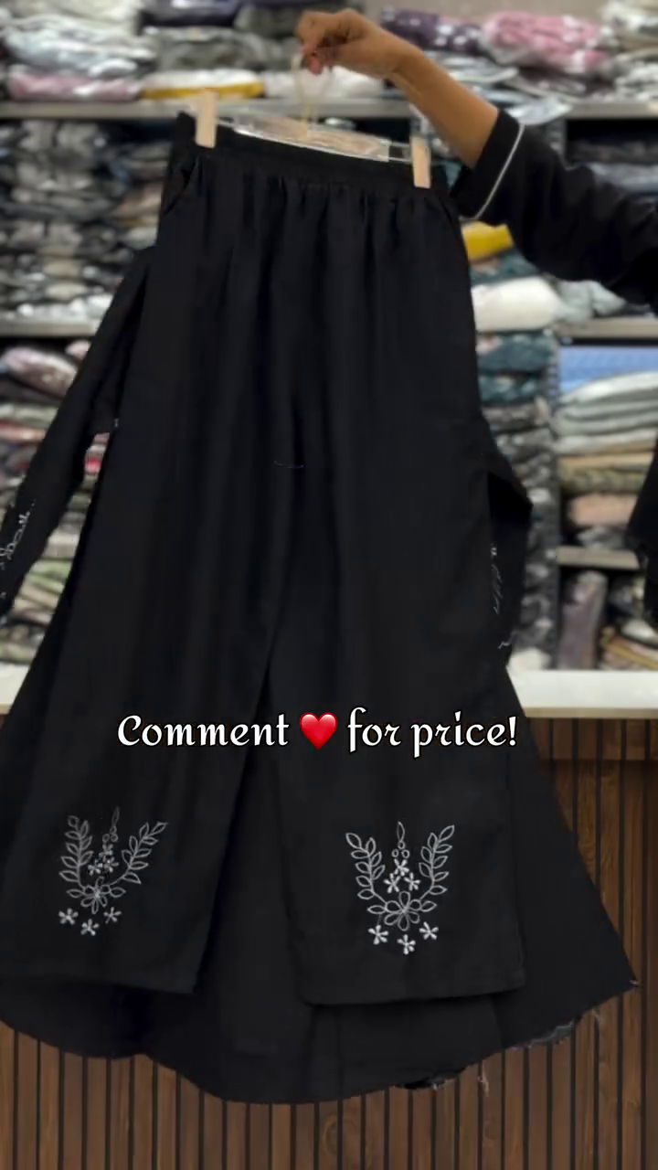 Navy Blue Embroidered Button-Down Dress