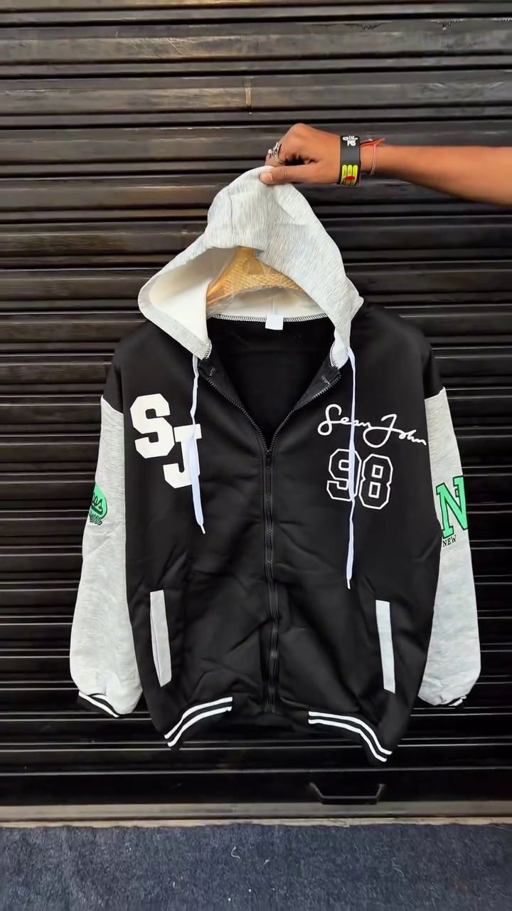 Premium Designer Monogram Zip-Up Jacket with Luxury Street Style