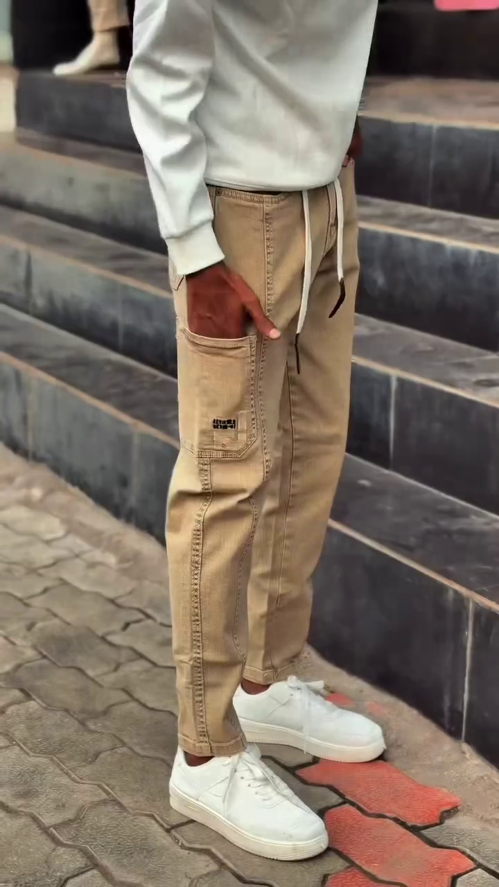 Modern Confidence in Beige Slim Fit Pants