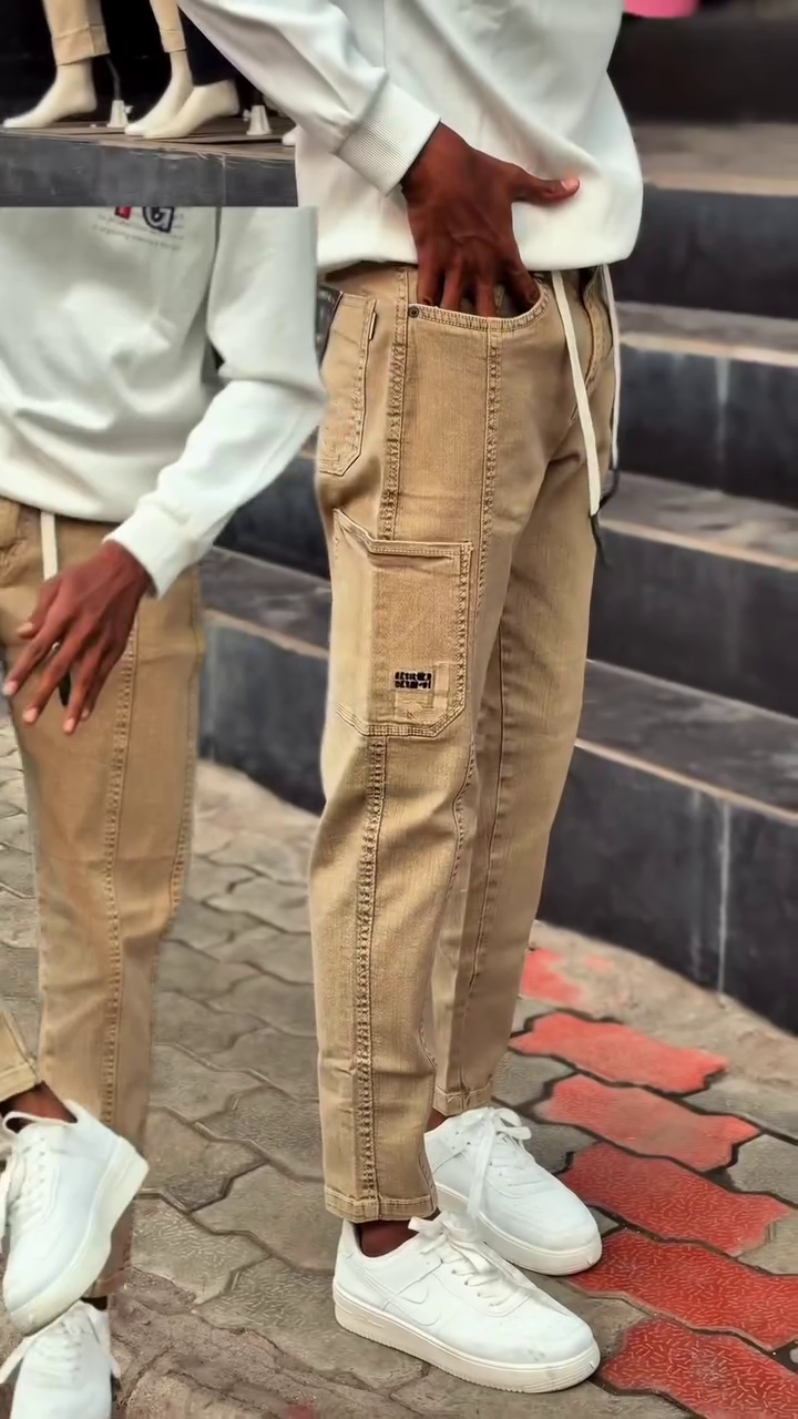 Modern Confidence in Beige Slim Fit Pants