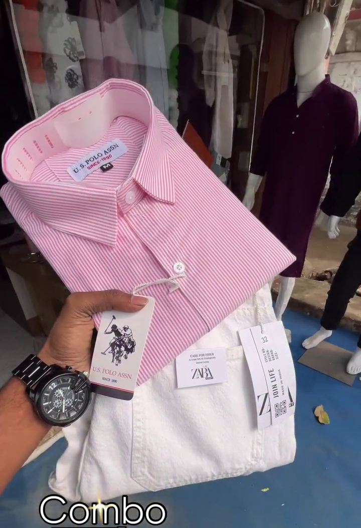 Classic Polo Shirt and Light Wash Denim Combo for Timeless Casual Style