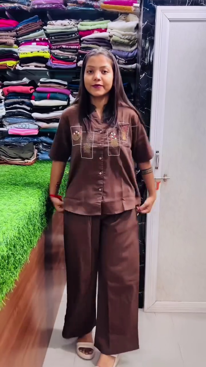 Elegant Chocolate Brown Co-Ord Set for Women