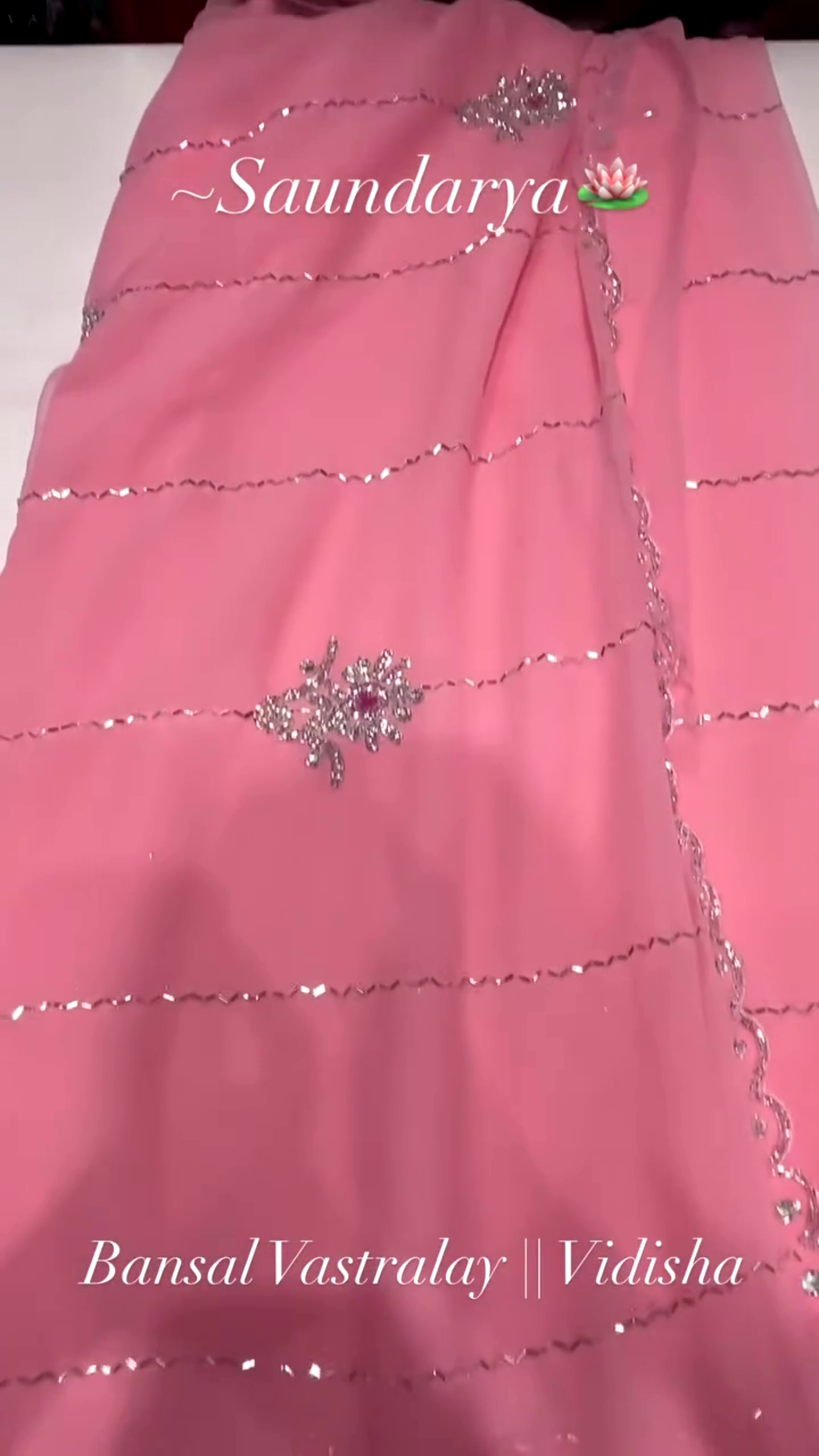 Saumya Pink Elegance: A Delicate Blend of Grace, Craftsmanship, and Festive Charm
