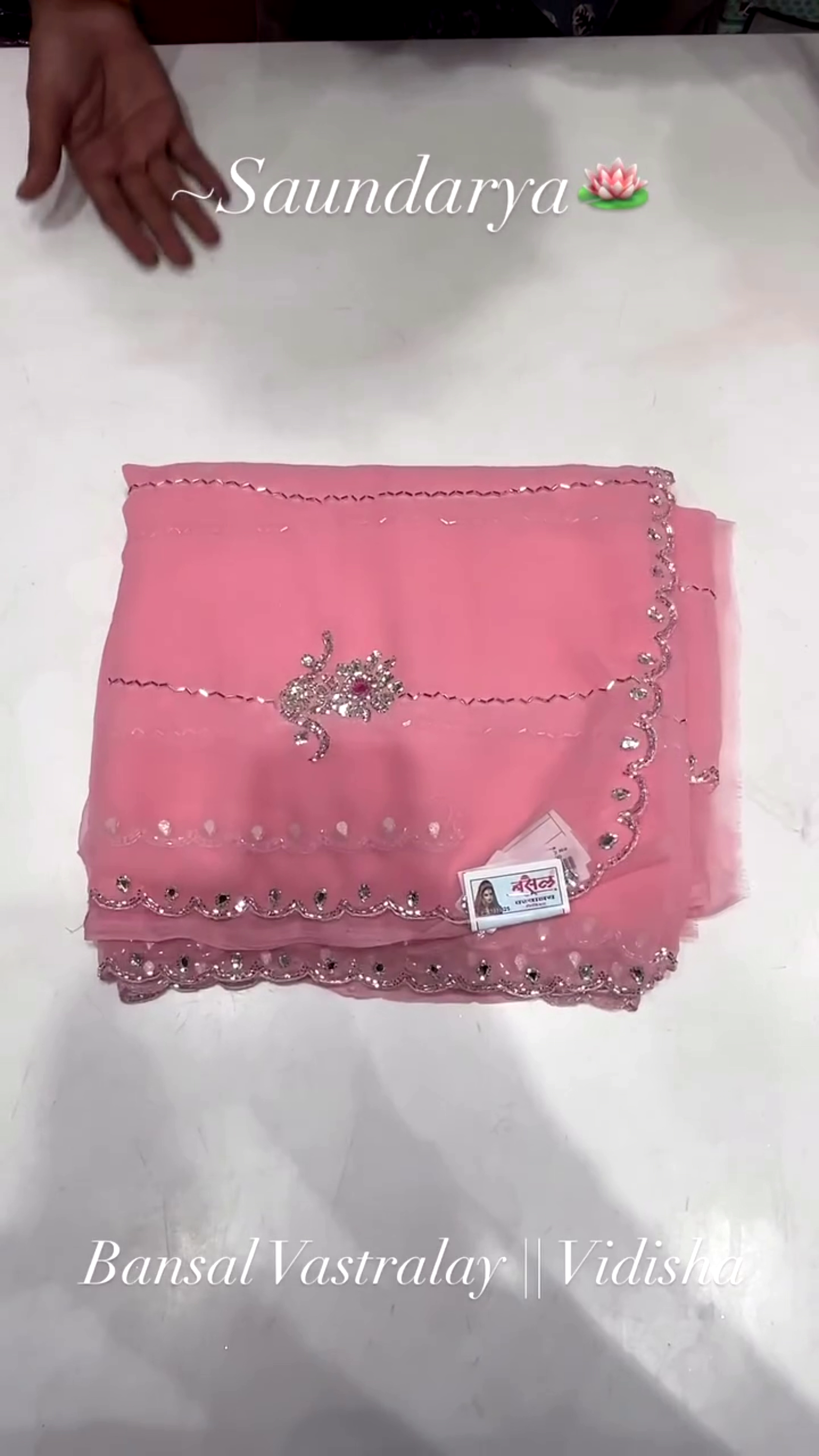 Saumya Pink Elegance: A Delicate Blend of Grace, Craftsmanship, and Festive Charm