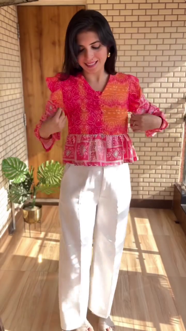 Women’s Printed Peplum Top