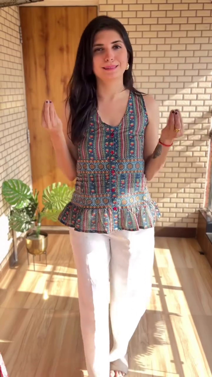 Women’s Printed Peplum Top