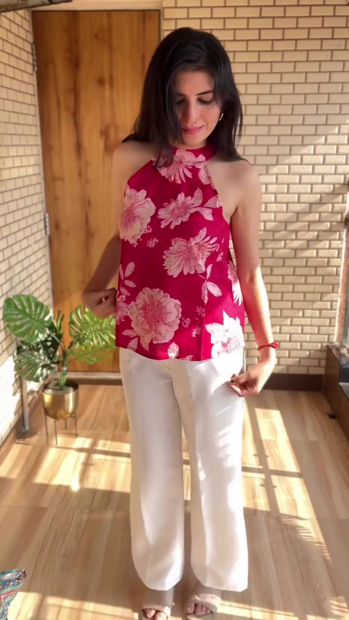 Women’s Printed Peplum Top