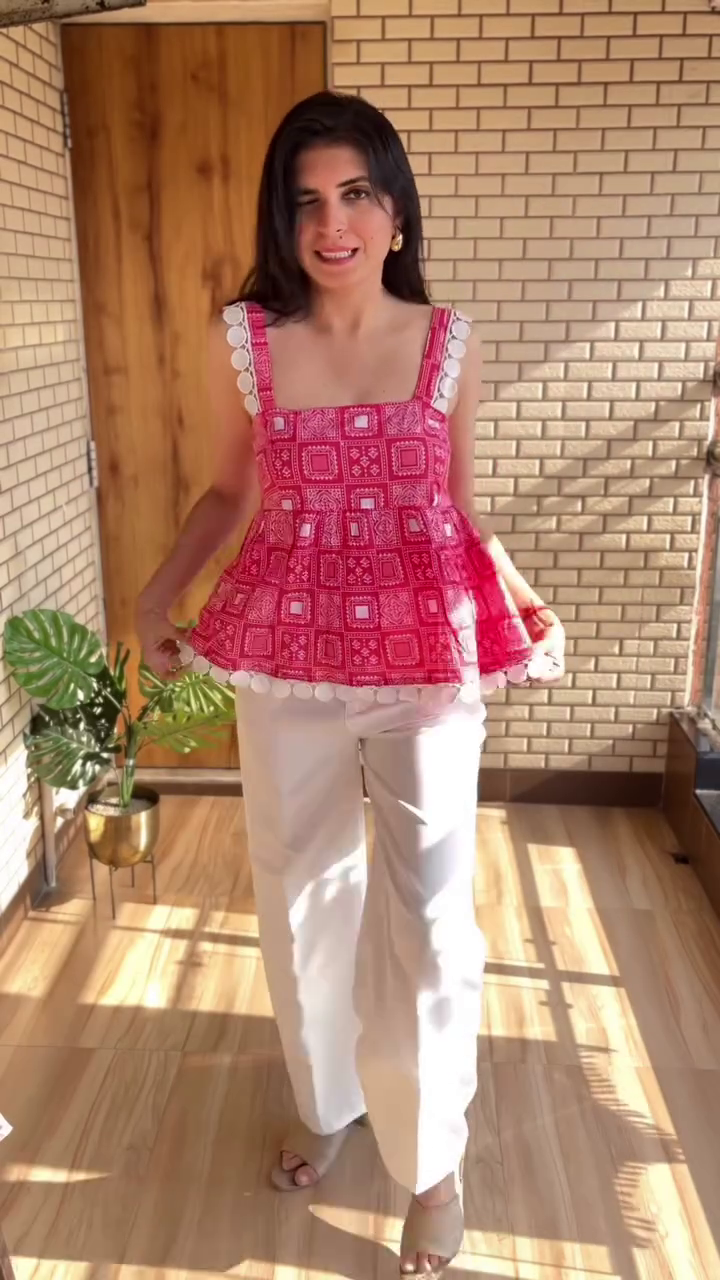 Women’s Printed Peplum Top