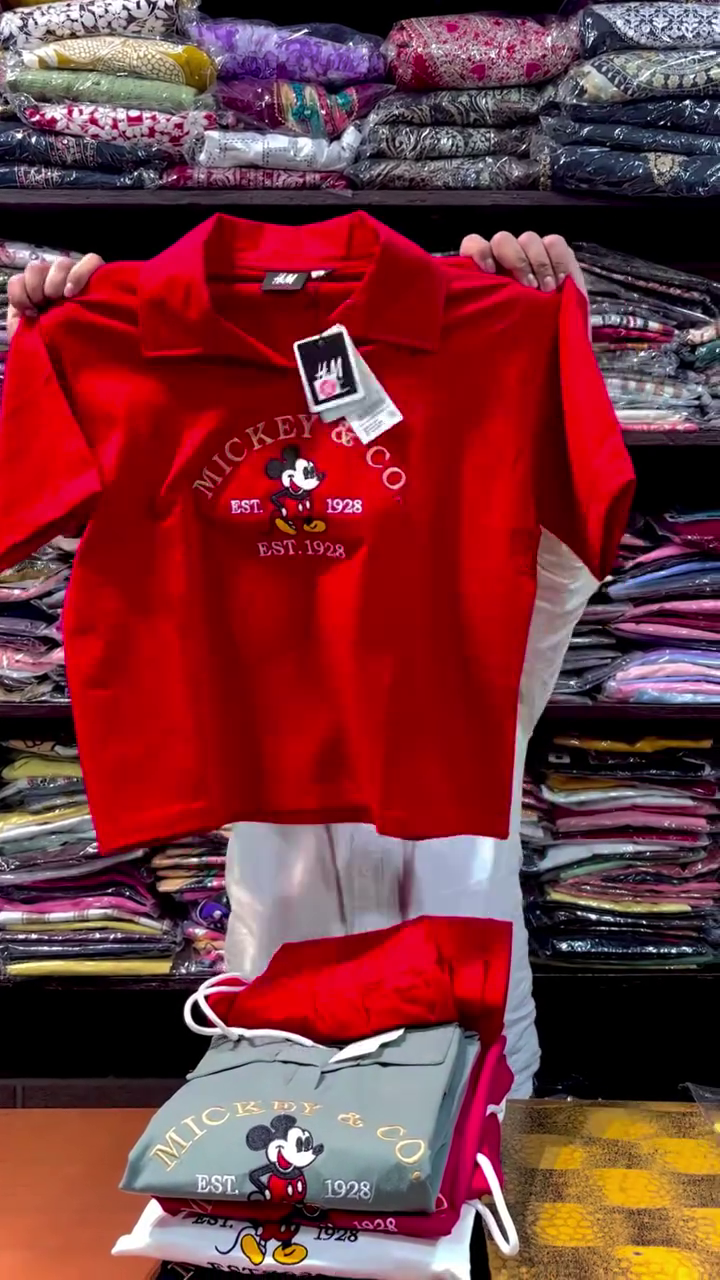 Bold Red Mickey & Co Polo Shirt