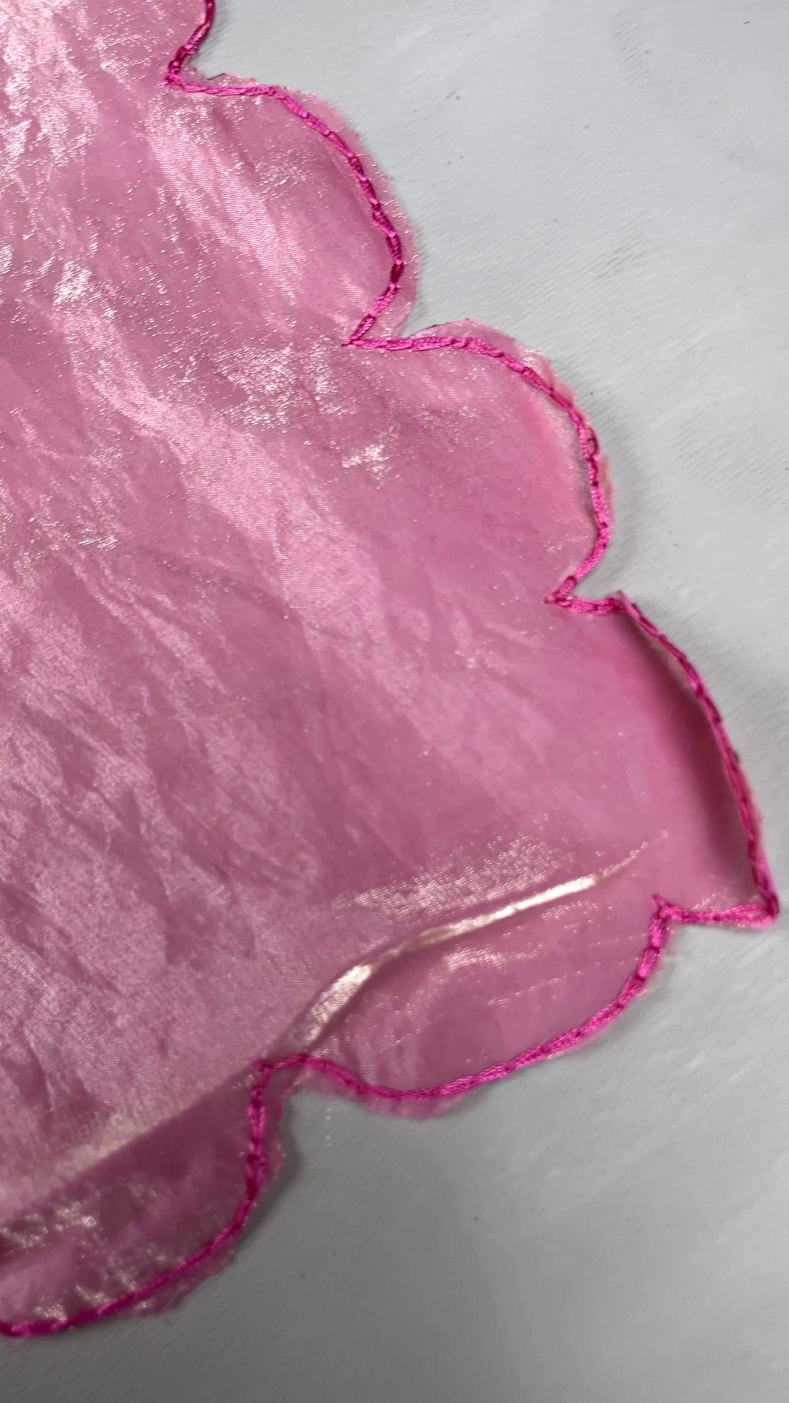 Elegant Pink Organza Embroidered Saree