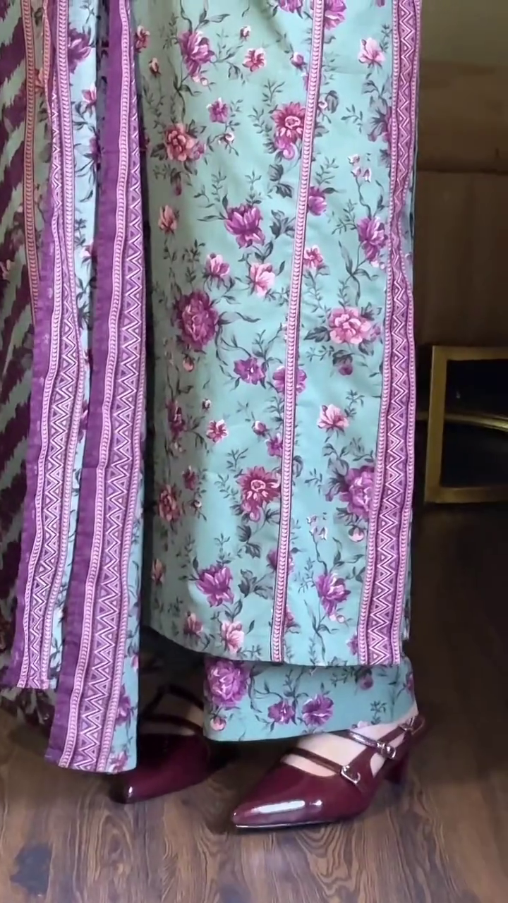 Floral Printed Kurta with Dupatta