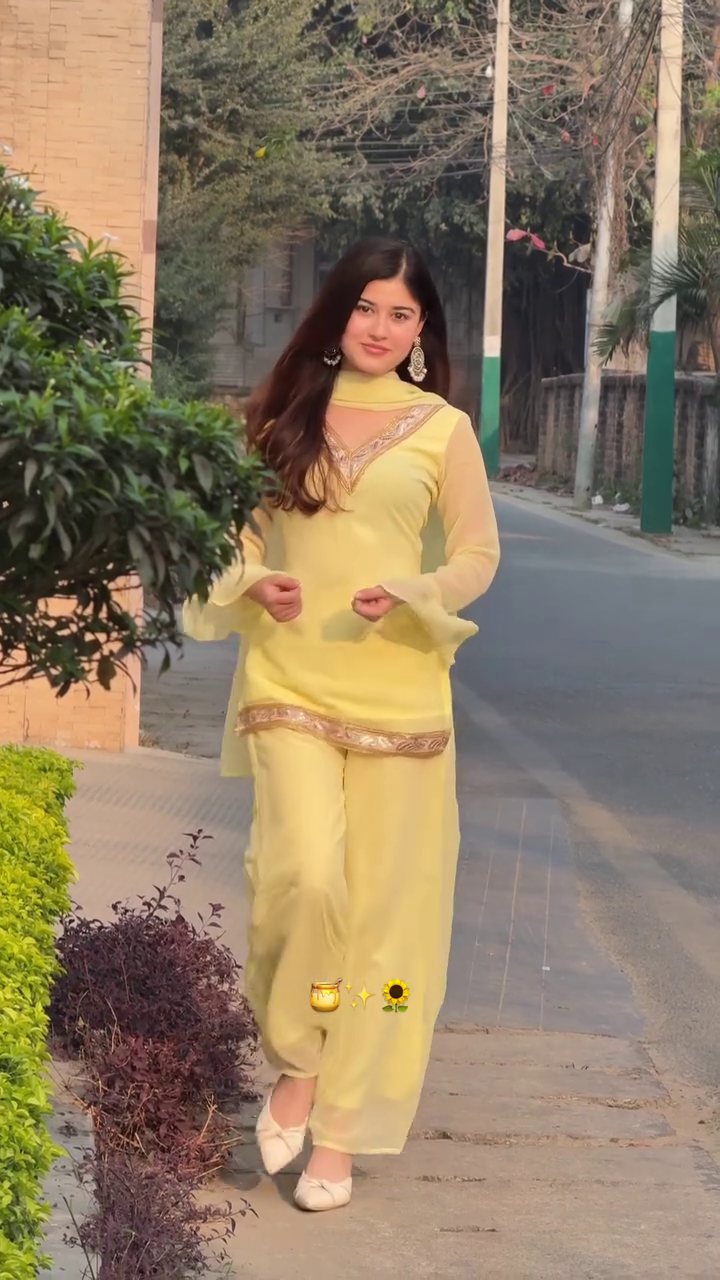 Pastel Yellow Festive Suit
