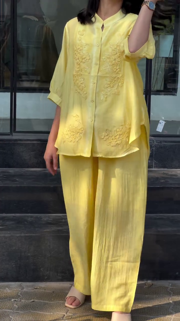 Sky Blue Embroidered Kurta Set