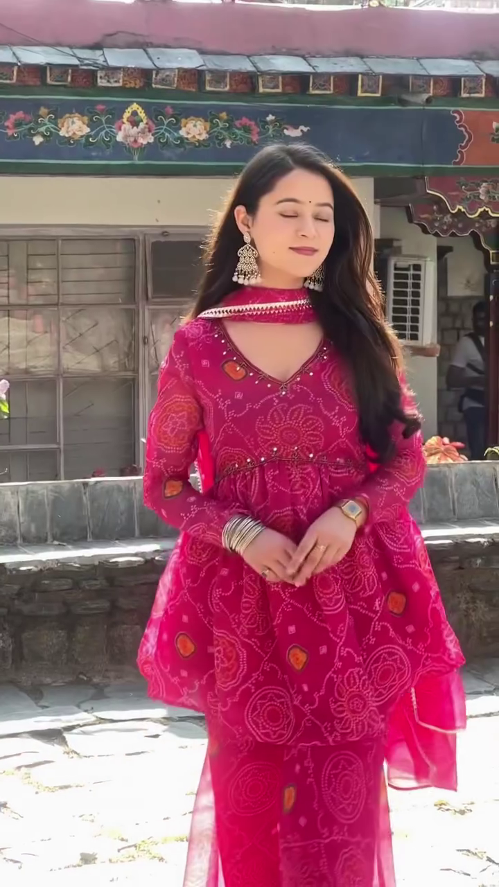 Vibrant Pink Ethnic Suit