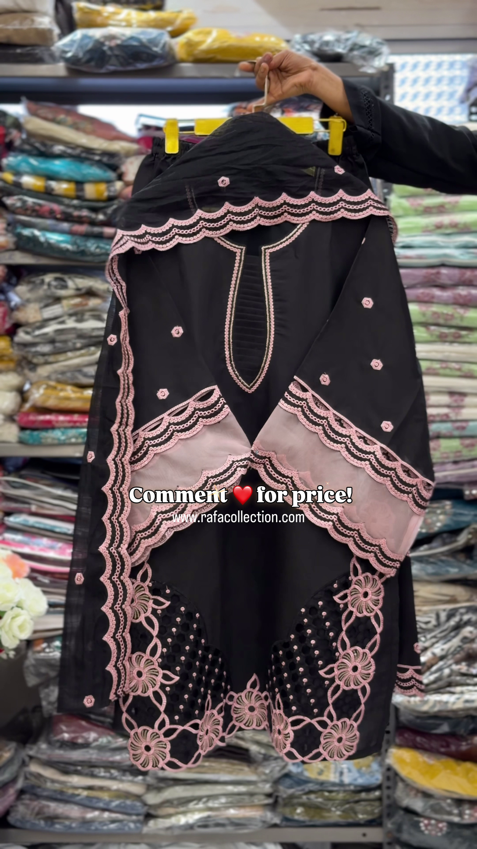 Cream & Peach Designer Suit Set