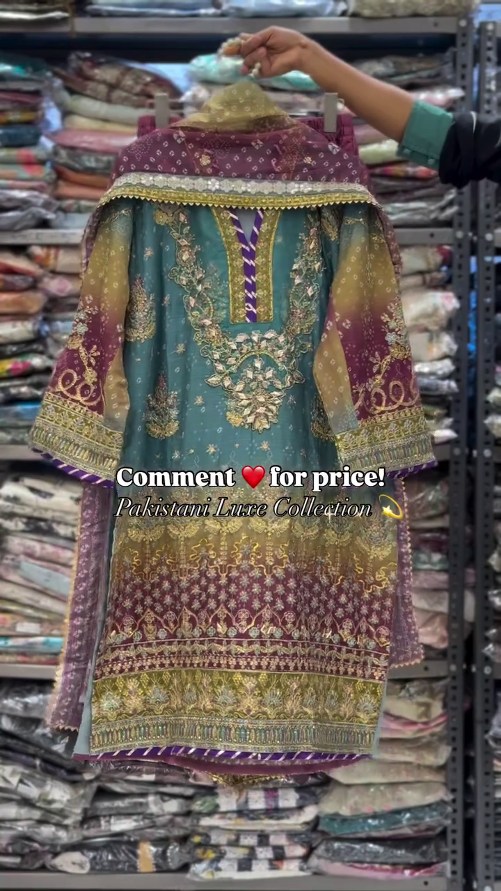 Pakistani Luxe Embroidered Suit Set
