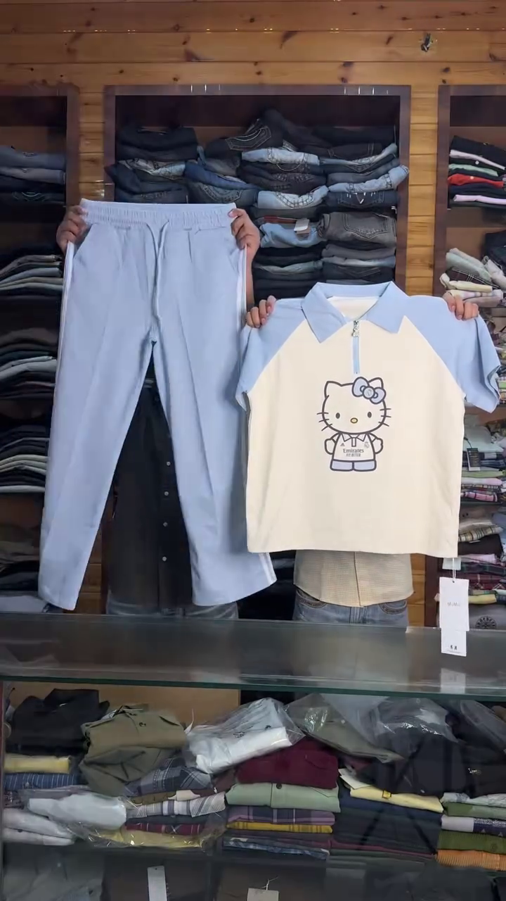Trendy Cartoon Co-Ord Set (Top + Pants)