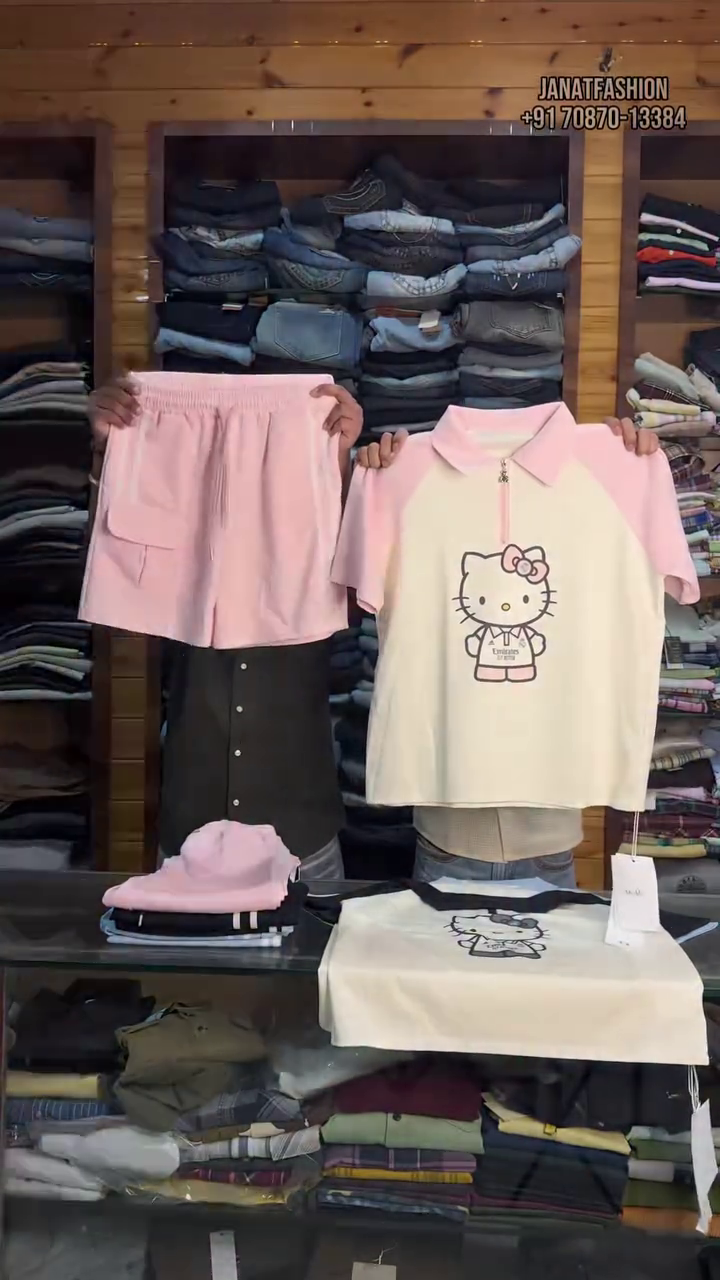 Trendy Cartoon Co-Ord Set (Top + Pants)