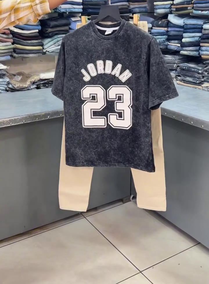 Vintage Wash “Jordan 23” Oversized T-Shirt