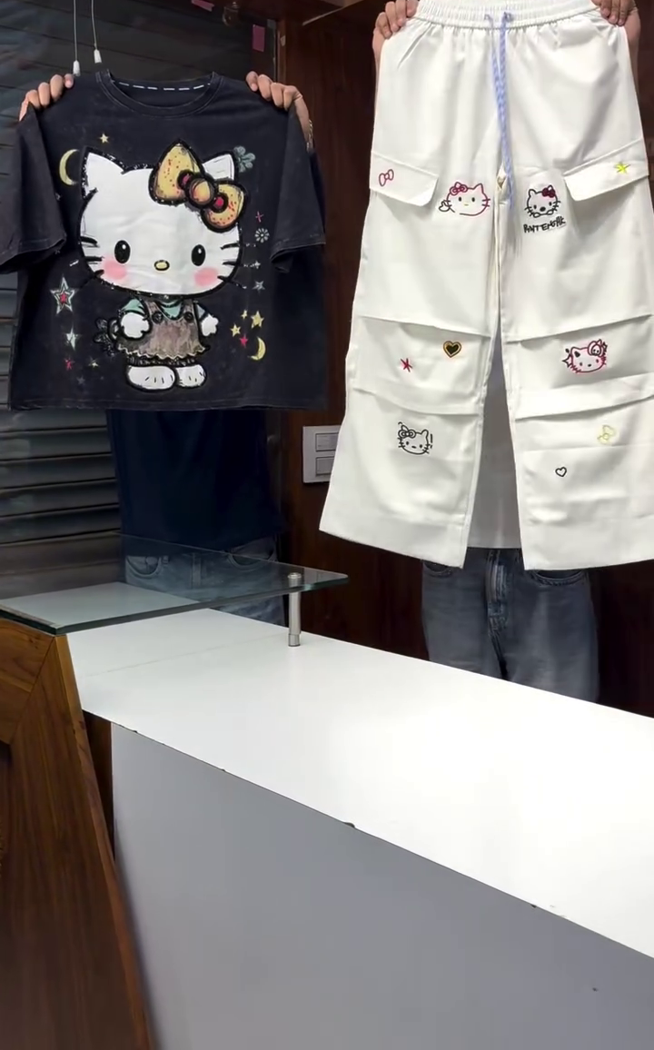Cute Cartoon Cargo Co-Ord Set