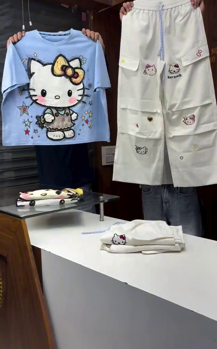 Cute Cartoon Cargo Co-Ord Set