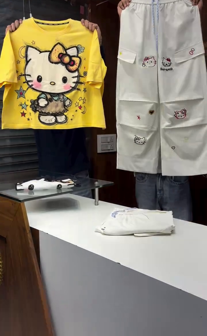 Cute Cartoon Cargo Co-Ord Set