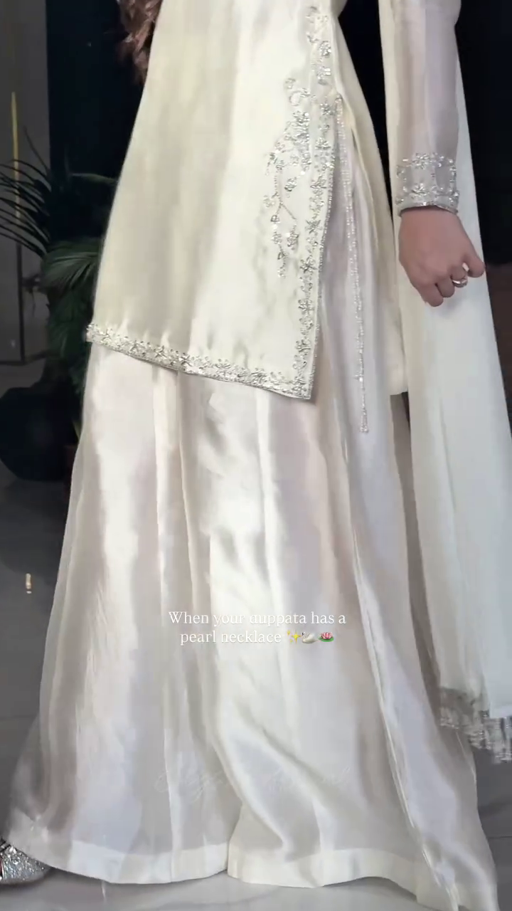 Elegant White Kurta Palazzo Set