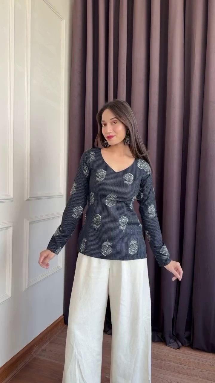 Printed Tunic with Palazzo Set