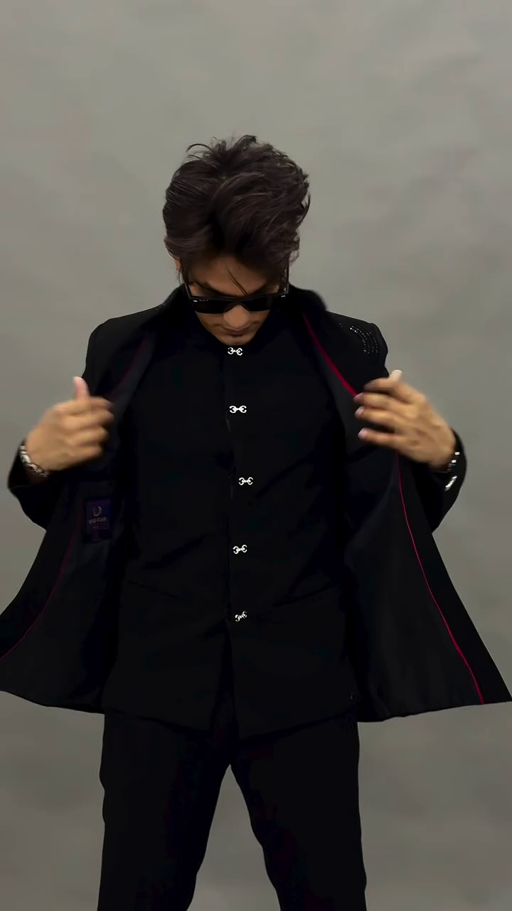 Men’s Designer Black Suit Set