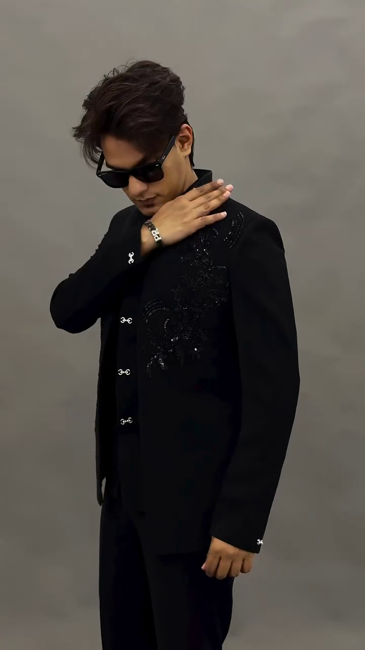Men’s Designer Black Suit Set