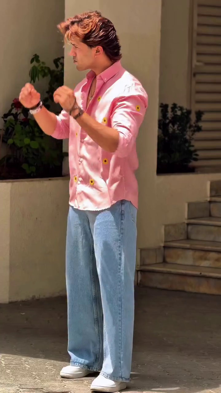 Men’s Pink Casual Statement Shirt