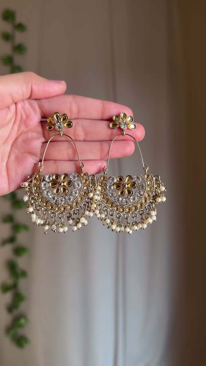 Oxidised Jhumka Statement Earrings