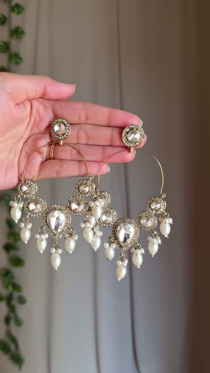 Oxidised Jhumka Statement Earrings