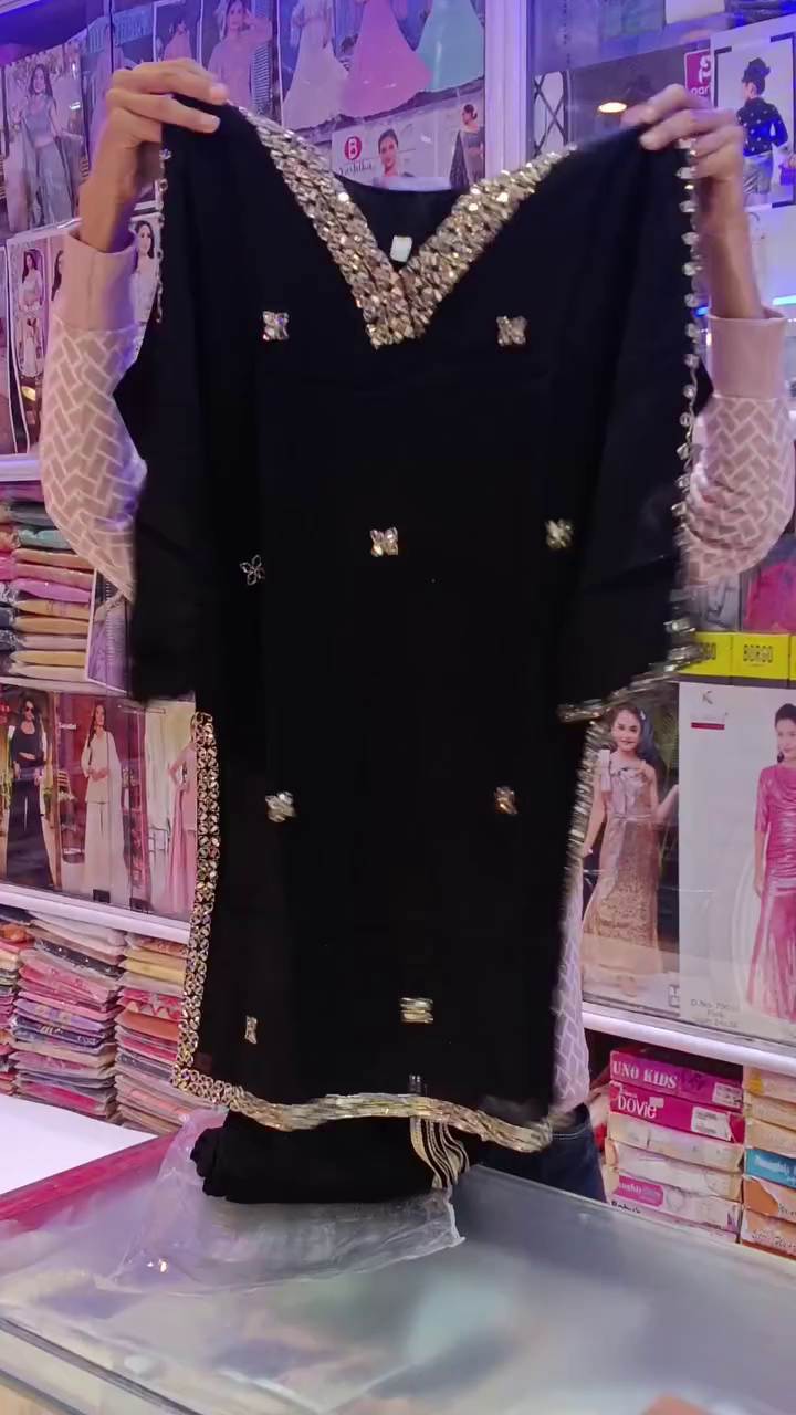 Black Embellished Party Wear Dress