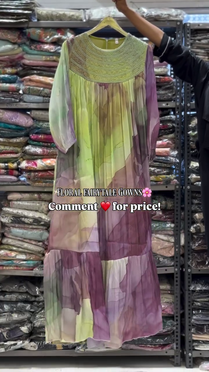Floral Fairytale Printed Gown