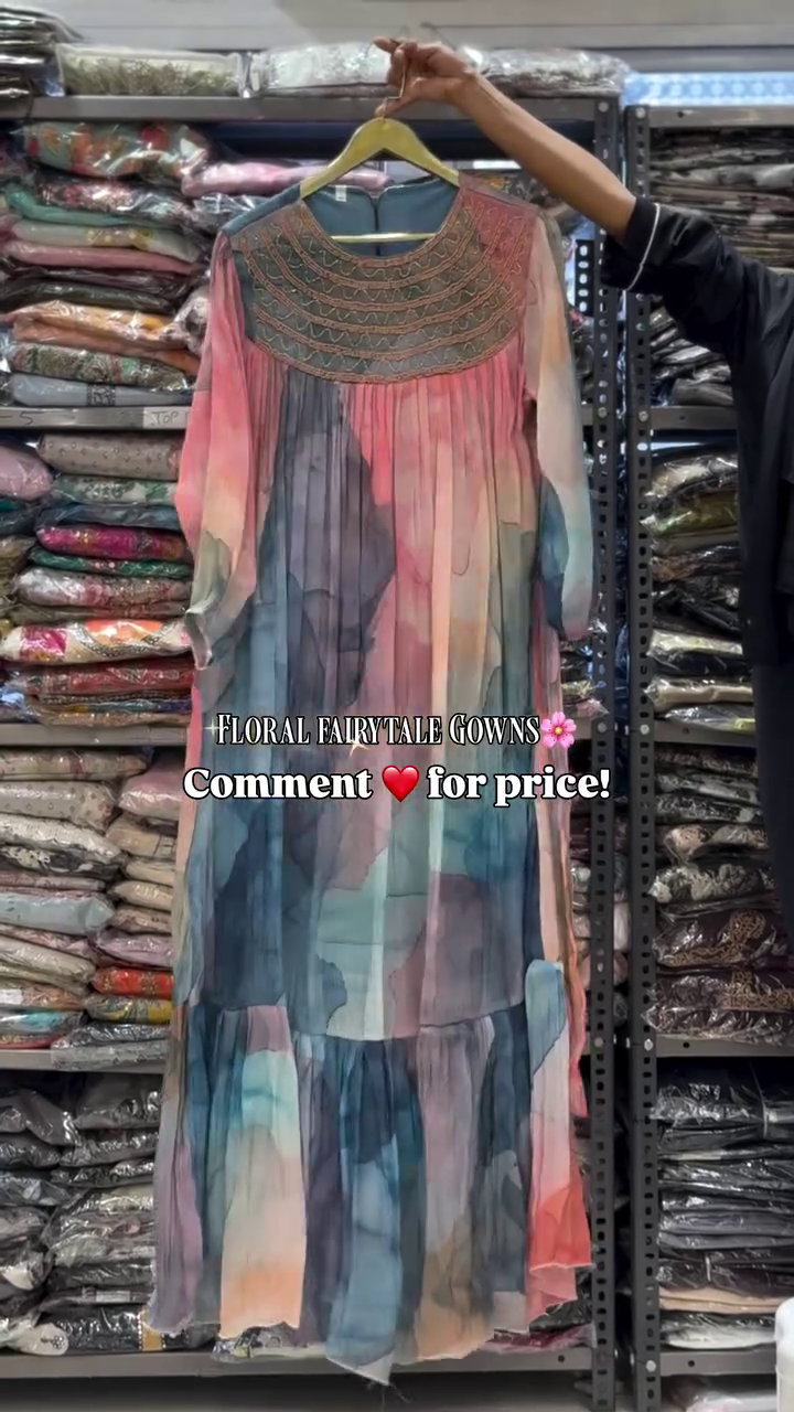 Floral Fairytale Printed Gown