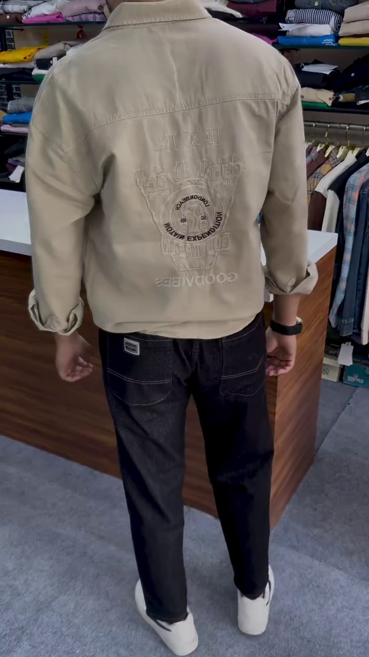 Dark Brown Casual Overshirt Look