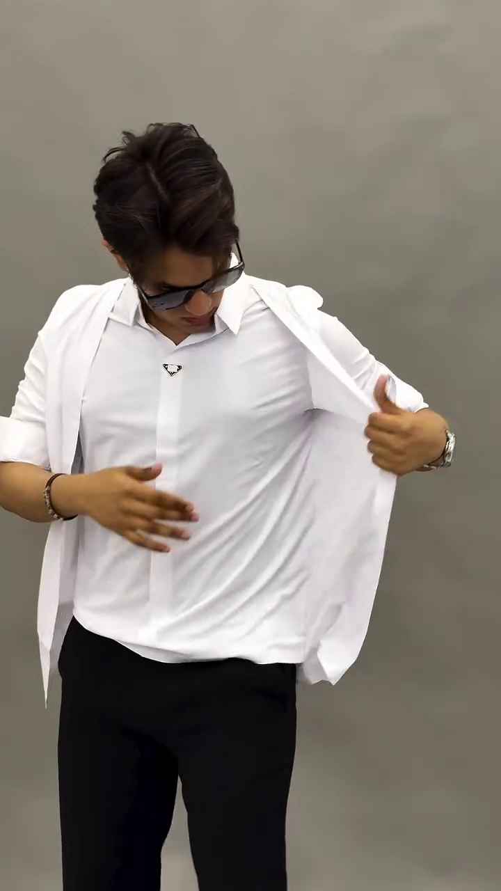 Premium Brown Layered Shirt Outfit for Men