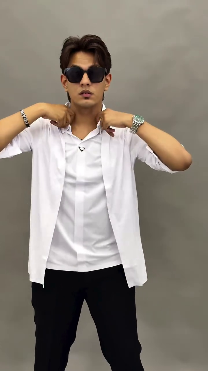 Premium Brown Layered Shirt Outfit for Men
