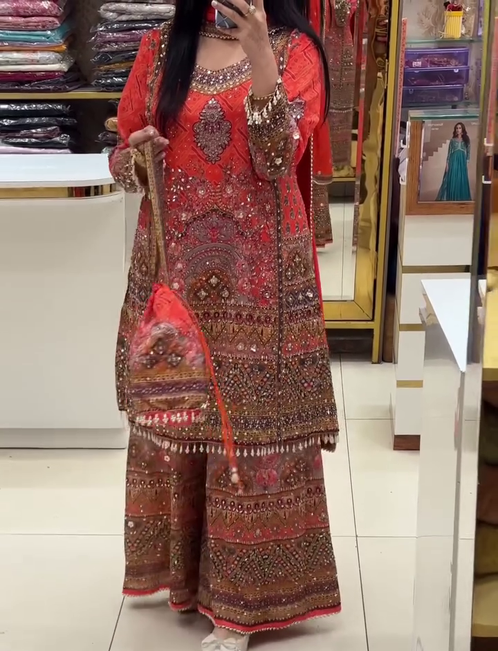 Heavy Embroidered Festive Pakistani Suit