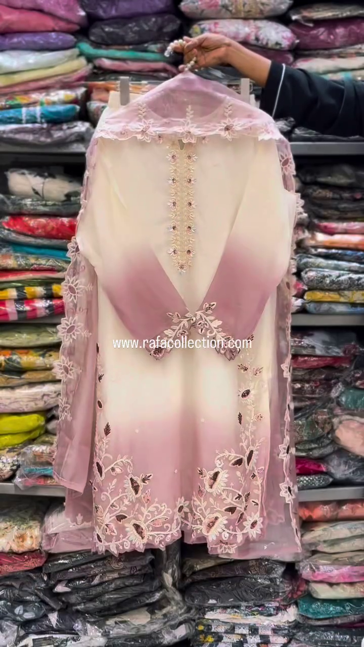 Sky Blue Embroidered Luxury Pakistani Suit Set